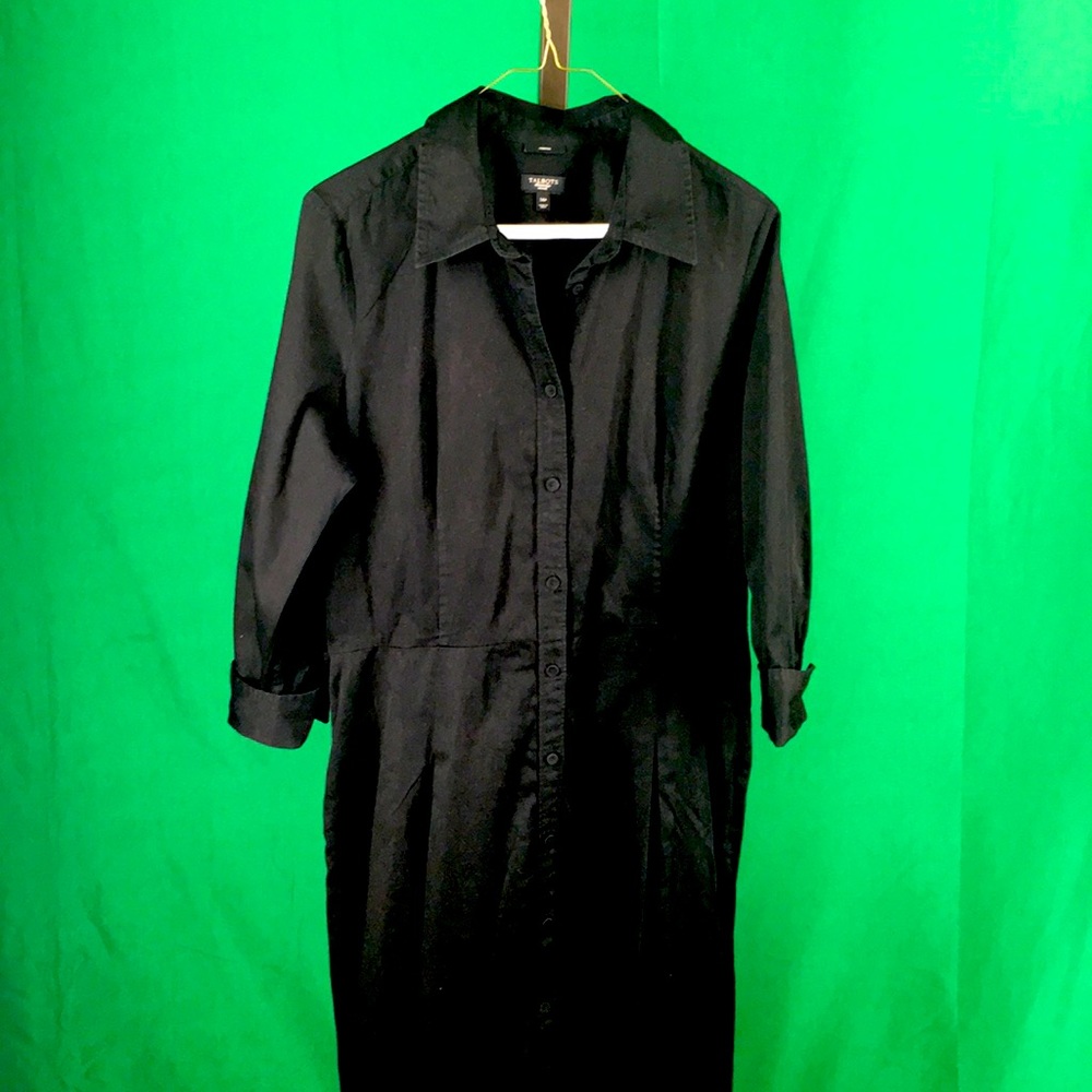 Black button down dress